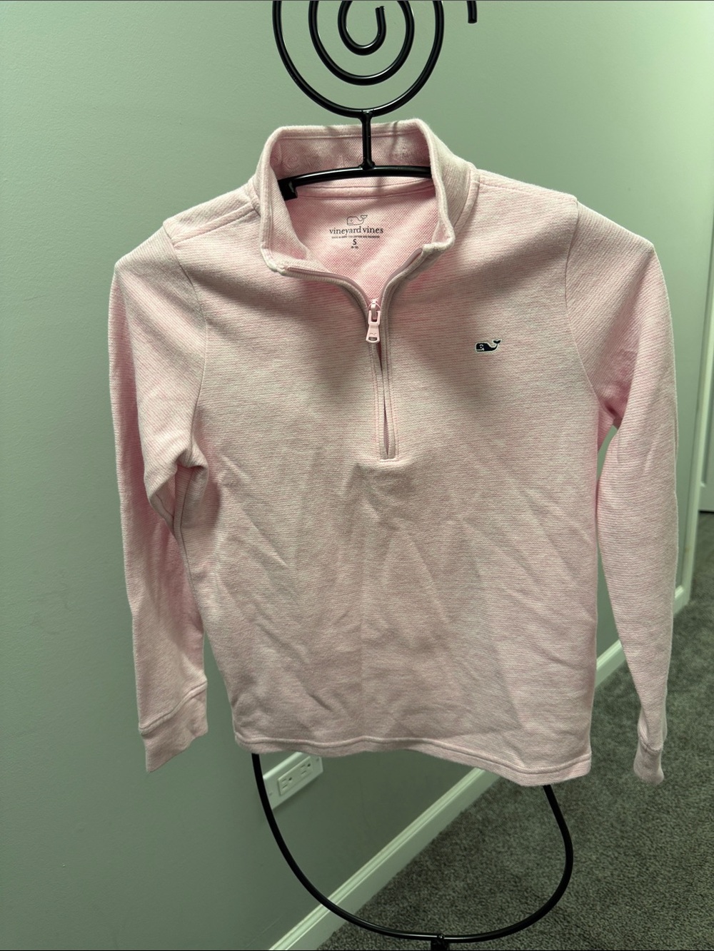 Vineyard Vines Light Pink Kids' Half-Zip Pullover